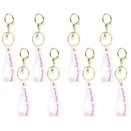 Keychains 8 Pcs Car Key Chain Bag Hanging Ornament Rings Backpack Pendant Keychain Cute For Keys Women