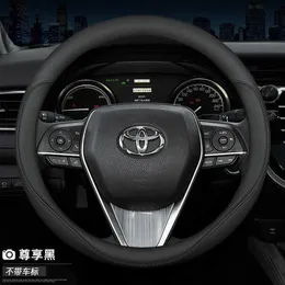 Steering Wheel Covers Leather For Toyota Camry Corolla Willanda Relin Chr Asilion Rav4 Steering Wheel Cover T240304