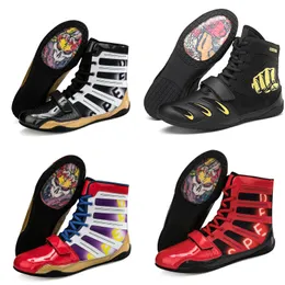 Botas de combate masculinas esportivas atléticas Sapatos de boxe Sports Sports Wrestling Treinamento profissional de fitness infantil Gai