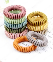 Hohe Qualität Telefon Draht Schnur Gummi Haargummi Mädchen Elastische Haarband Ring Seil Candy Farbe Armband Kinder Erwachsene Haar zubehör1177863