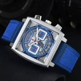 Новые лучшие оригинальные брендовые часы для мужчин, многофункциональные стальные классические часы TAG в стиле Монако, хронограф, автоматическая дата, часы AAA