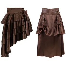 Юбка Хэллоуин взрослые женщины пиратские юбки готические стимпанк Русалка плиссированные асимметричные юбки