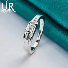 Кольца из стерлингового серебра 925 пробы 7-10 #, модное кольцо с цирконом AAA для женщин и мужчин, подарки для вечеринок, помолвка, годовщина свадьбы, ювелирные изделия L240305