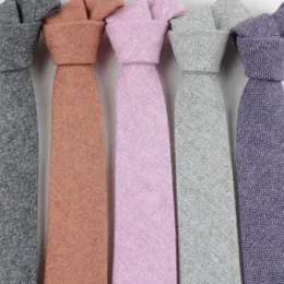 Tager Wilen Brand Fashion Wool Ties Brand Popular Solid Necktie Cravats for Men Suits Tie for Wedding Business Men's Wool Tie2707