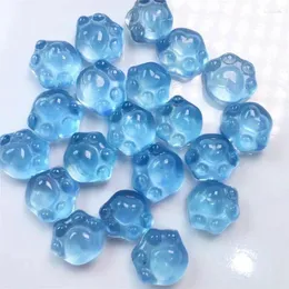 Dekorativa figurer 5st Natural Aquamarine Crystal Bulk Healing Mineral Specime Gemstones Gem Aquarium Decoration Gift 9-10mm