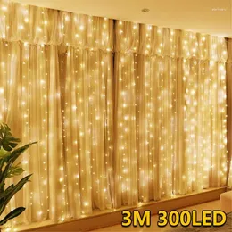Strings 3M LED Lights String Fairy Decoration USB Holiday Curtain Garland Lamp 8 Mode For Home Garden Christmas Party Year Wedding