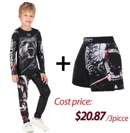 MEN039S Tracksuits Kids MMA Boksen Compressie Tshirt Broek Rashguard Jiu Jusit Lange Mouw Strakke Kinderen BJJ Sportsuitmen06300466