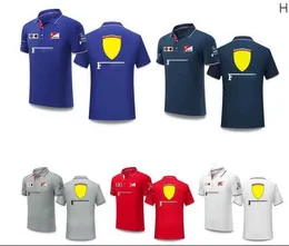 Camisetas masculinas F1 Racing Polo Shirt Summer Team Lapel T-shirt com personalizado 38if