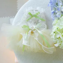 Abbigliamento per cani Vestiti per animali domestici Bowknot verde Abito da sposa per cani Abbigliamento Gatto Piccolo moda sottile Estate Ragazza Chihuahua Prodotti 2024