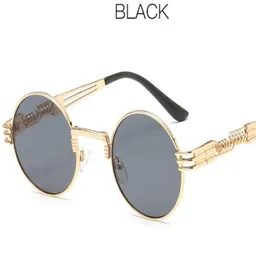 WholeOptical Round Metal Sunglasses Steampunk Men Women Fashion Glasses Brand Designer Retro Vintage Sunglasses UV4004322098