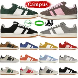 Homens Mulheres Designer Sapatos Campus 00s Suede Sneakers Preto Cinza Escuro Verde Nuvem Branco Ambiente Céu Semi Lúcido Azul Luxurys Mens Casual Sneaker Mulheres Treinadores Ao Ar Livre