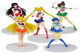 5 pzset 18 cm Tsukino Usagi Action Figures Anime Figure Toy Collection Modello in PVC Desktop Decor Giocattoli per bambini Regalo a sorpresa Q064590171