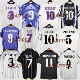 1994 96 97 98 99 Ronaldo Raul Retro Soccer Jerseys Vintage 2000 01 02 03 04 05 R.Carlos Guti Figo Seedorf Mijatovic Sergio Ramos Real Madrids Classic Football Shirt