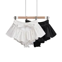 skirt Mini skirts y2k clothes korean skirts women cute mini skirt black micro skirt high waisted chic ball gown skirt white bow tie