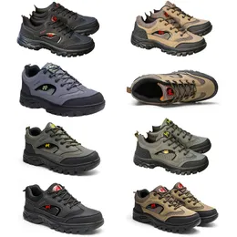 Men's Mountaineering Shoes New Four Seasons Outdoor Labor Protection Large Size Men's Shoes Breathable Sports Shoes Running Shoes Fashion Canvas shoes HANDSOME