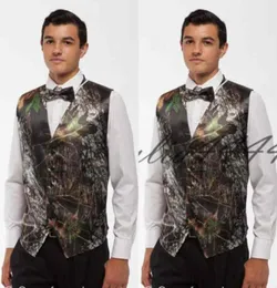 2019 New Fashion Camo Groom Vest Comouflage Slim Fit Mens 웨딩 vestbow4074295에 대한 공식 턱시도 조끼