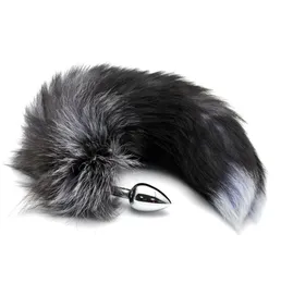 Black Faux Fox Tail Adult Sex Toy Anal Plug Insert Stopper Butt Toy Sex Product R218988337