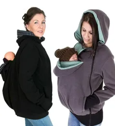 Ny Winter Baby Carrier Jacket Kangaroo Hoodie Triad Maternity Ytterkläderrocktröjor Gravida kvinnor förtjockade graviditet Baby 5813617