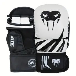 Profesjonalne MMA Half-Finger Fighting Boks Gloves zagęszczone SANDA Fear Fighting Mieszane Sztuki Martowe Rękawiczki treningowe 240226