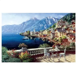 75 * 50cm adult 1000 piece paper puzzle beautiful Australian town landscape painting stress relief toy Christmas gift 240305