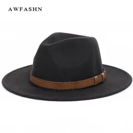 super wide brim fedora Wool Pork Pie Boater Flat Top Hat For Women's Men's Felt Wide Brim vintage hat Fedoras Gambler H206F