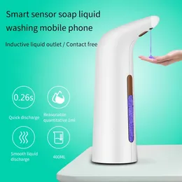 400 ml Automatisk flytande tvål Dispenser Badrum Intelligent induktion Hand Sanitizer Dispenser Handtvättmaskin Dispensers 240226