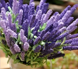 18.5 " Foam Lavender Artificial Flower Bouquet For Wedding Home Decoration Mariage flores artificiales Rosa Flowers Plants 200pcs/lot 2024305