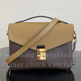 10A Spiegelqualität Dessinger 25 cm kleine Metis -Beutel Damenbraune Leinwand Pochette Luxurys Griff Handtaschen Messenger Klappe Geldbörse Crossbody Schultergurt -Box -Tasche