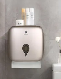 CHUANGDIAN Dispenser di fazzoletti a parete Dispenser di asciugamani senza foratura Porta carta igienica sospeso el Organizzatore del bagno Y206159893650
