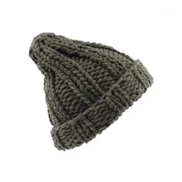 Cuhakci inverno lã crânios malha grossa feminino manter quente gorro de algodão crochê feminino cor adulto casual hat1318p