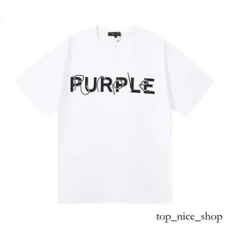 purple shirt 2024ss Shirt Men Women High Street White T-shirt Box Printing Top Tee Short Sleeve 620 purple hoodie