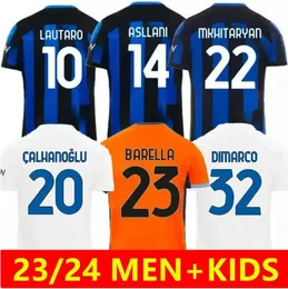 2023 2024 LAUTARO Inter THURAM Milans soccer jerseys KLAASSEN LUKAKU CORREA BARELLA DIMARCOI BASTONI BROZOVIC Home 23 24 football shirt men Equpment