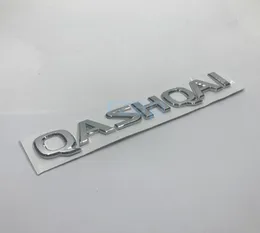 3D文字エンブレムバッジカーテールゲートステッカー日産QashqaiロゴクロムシルバーリアネームプレートDECA3309180