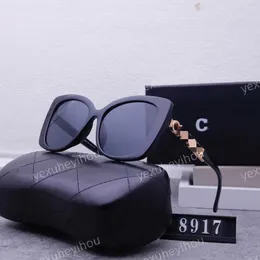 24SS CC Okulary przeciwsłoneczne projektant mody Ch okulary przeciwsłoneczne Modna jazda na zewnątrz Ochrona UV Oval Fashion Logo noga dla mężczyzn Kobiety okulary przeciwsłoneczne Brand Desinger Gift