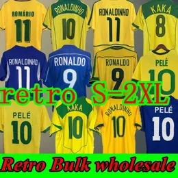 1970 1978 1998 retro Brasil PELE soccer jerseys 2002 Carlos Romario Ronaldo Ronaldinho shirts 2004 1994 BraziLS 2006 RIVALDO ADRIANO KAKA 1988 2000 2010 2022 VINI JR