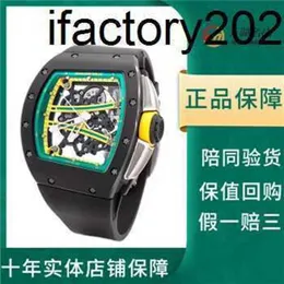 Vs Factory Watch Richa Tourbillon Movimento Automático Suíço Mens Mecânico Mens RM61-01 5 Spline Parafuso Faixa Verde