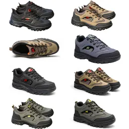 Mens Mountaineering Shoes New Four Seasons Outdoor Labor Protection Large Size Mens Shoes Breathable Sports Shoes Running Shoes Fashion Canvas shoes GREY 39