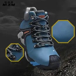 Açık ayakkabı sandaletler erkek tırmanma ayakkabıları kaymaz kış kar botları yürüyüş spor ayakkabılar su geçirmez pu lasapı yüksek spor ayakkabılar açık trav için üst üstte