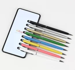 2 in 1 Mutifuction Capacitive Touch ScreenWriting Stylus and Ball Point Pen for all Smart CellPhoneTablet 500pcslot6511099