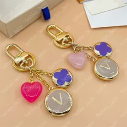 Love Keychain Designer Key Chains Women Bag Charm Keyrings Men Case Torychain Fashion Gold Fickle Anelli con scatola