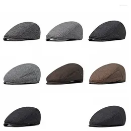 Berets Plaid Men British Retro Baseball Cap для повседневной пик -шляпы жены для женского художника на открытом воздухе Boina hombre