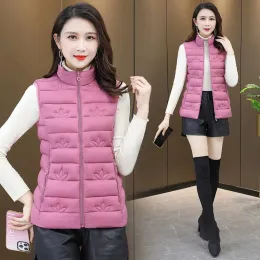 Westen Elegante Studenten Kurze Baumwolljacke Daunenjacke Herbst Winter Weste Damen Warm Ärmellos Jacke Frauen Weste Chaleco Muje