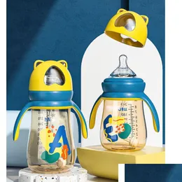 Bebek Şişeleri 240300ml Kız Boy Besleme Kupası Karikatür Çocuklar İçme Şişesi Su 230914 Damla Teslimat Dhbmi