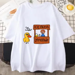 T-Shirt The Duck Song Got Any Grapes T-Shirt Damen Sommer Vintage Shirts Cartoon Niedlich Stil Tops Übergrößen Lose Lässige Benutzerdefinierte Kleidung