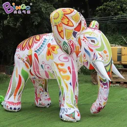 Hurtownia spersonalizowana reklama na świeżym powietrzu nadmuchiwane zwierzę zwierząt Model kreskówek Giant Elephant do dekoracji imprezowych z Air Blower Toys Sport