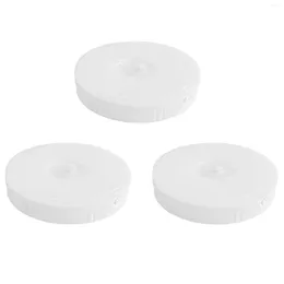 Night Lights 3X PIR Motion Sensor LED Light USB Rechargeable Dimmable Lamp For Cabinet Wireless Closet -White