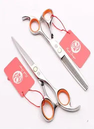 Z1008 6quot 175cm JP Titanium Purple Dragon Professional Hair Scissors Cutting Shears Thinning Shears Haircut Set Salon Hairdre7528828