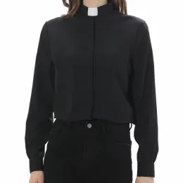 Hemd Priester Hemd Uniform für Frauen Klerus Tab Kragen Katholische Kirche Pastor Kostüm