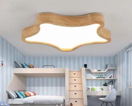 Ceiling Lights DX Modern Led Light Wood Lighting Fixture Kids Room Lamp Remote Control Cloud Star Luminaire Dimmable Luster9297271