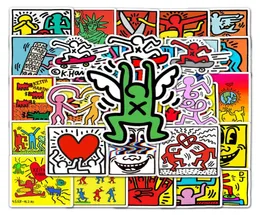 50pcs Keith Haring Waterproof Sticker do naklejki Laptop Motorcycle Bagage Snowboard Snowboard Graffiti Naklejki dekoracyjne 8827514